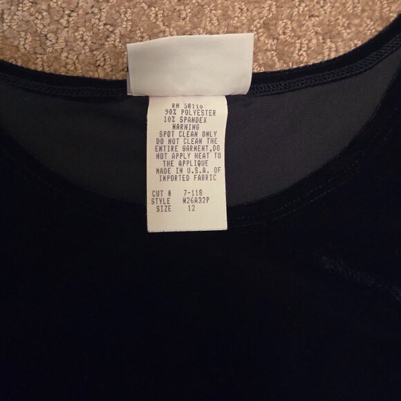 Studio Ease Black Velvet Dress - Picture 5 of 5